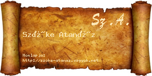 Szőke Atanáz névjegykártya