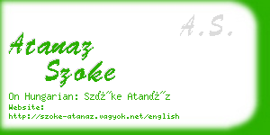 atanaz szoke business card